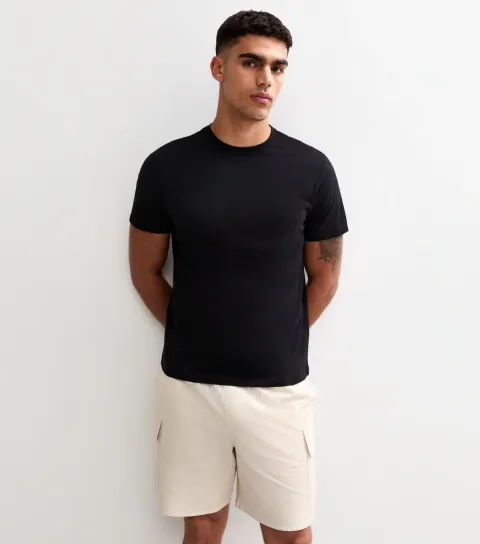 Oatmeal Regular Drawstring Waist Cargo Shorts