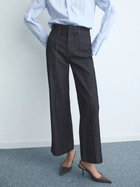 Mango Paloma Cotton Blend Straight Leg Jeans