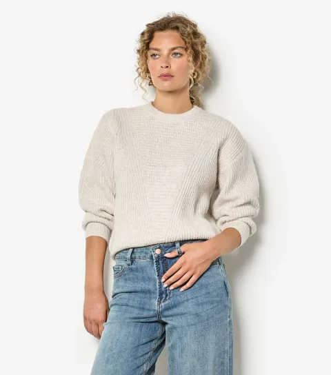 Stone Waffle & Chunky Knit Jumper