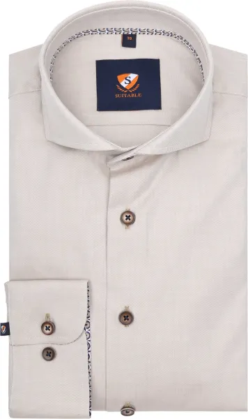 Suitable Shirt Twill Beige size 38