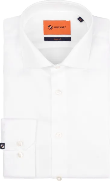 Suitable Shirt Extra Long Sleeves Twill White size 39