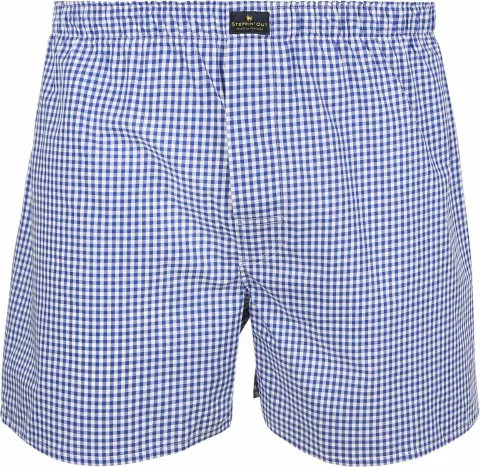 Steppin' Out Boxershort Vichy Royal Blue White Dark Blue maat M