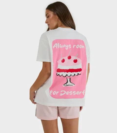 White Always Room For Dessert T-Shirt