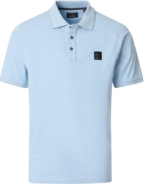 CASAMODA Polo Shirt Jersey Tipping Light Light blue Blue maat 3XL