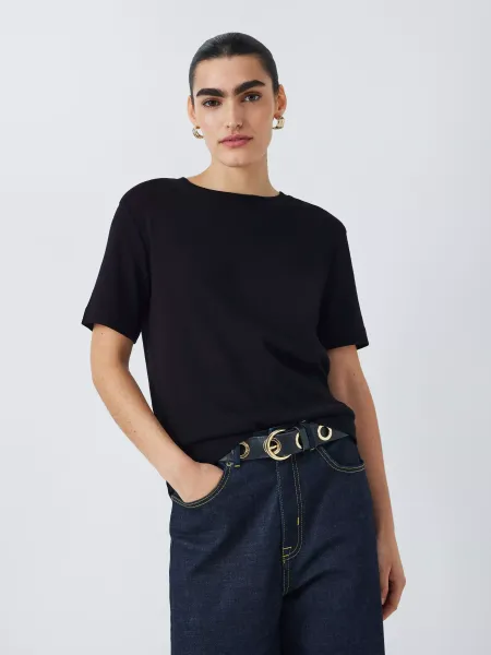 John Lewis Organic Cotton Short Sleeve Crew Neck T-Shirt