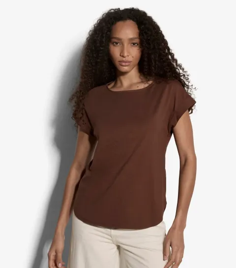 Dark Brown Grown On Sleeve T-Shirt