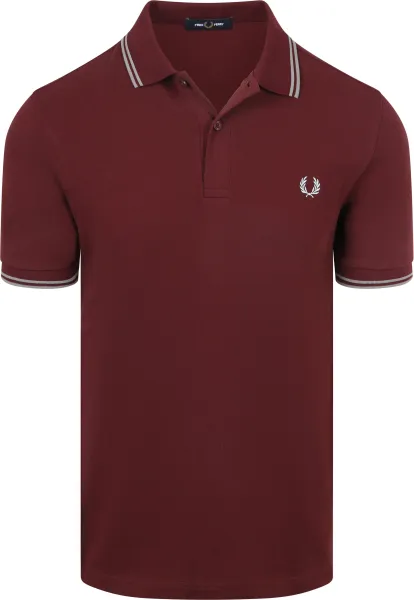 Fred Perry Polo Twin Tipped M3600 08B Red Burgundy maat L