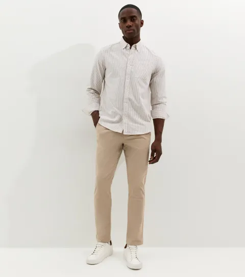 Stone Straight Chino Trousers