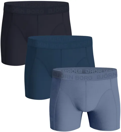 Bjorn Borg Boxers 3Pack Stretch Light blue Blue Dark Blue maat L