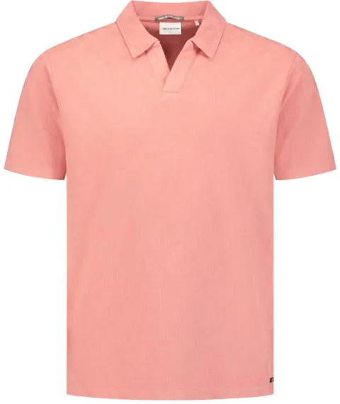 No Excess Jacquard Polo Shirt Riva Coral Pink maat L