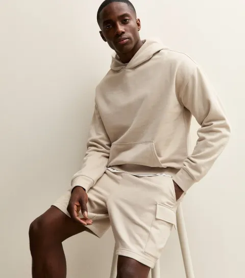 Stone Regular Jersey Cargo Shorts