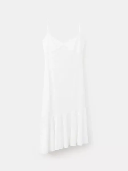Mango Vestido Rena Asymmetric Pleated Mini Dress