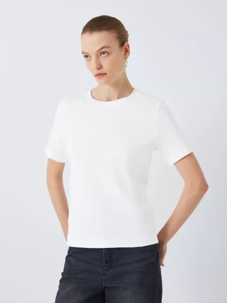John Lewis Organic Cotton Short Sleeve Crew Neck T-Shirt