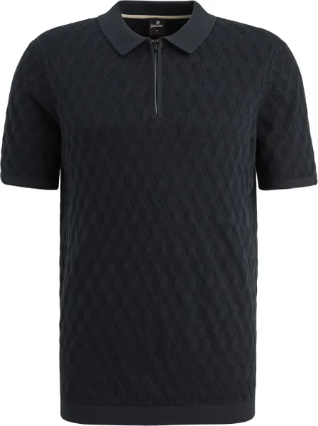 Vanguard Knitted Polo Shirt Half-Zip Navy Blue Dark Blue maat 3XL