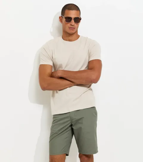 Dark Green Chino Shorts