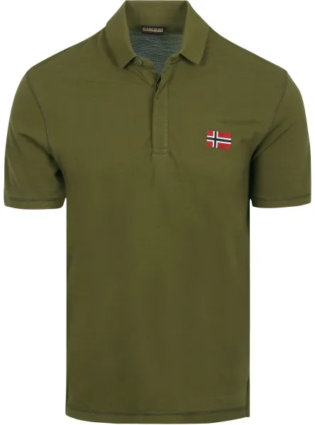 Napapijri Ebea Polo Shirt Olive Green maat L