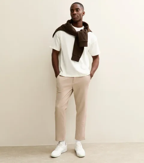 Cream Structure Joggers