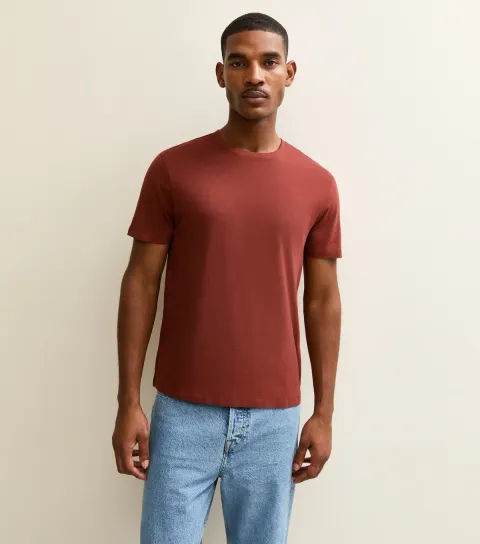 Red Regular Crew Neck Jersey T-Shirt