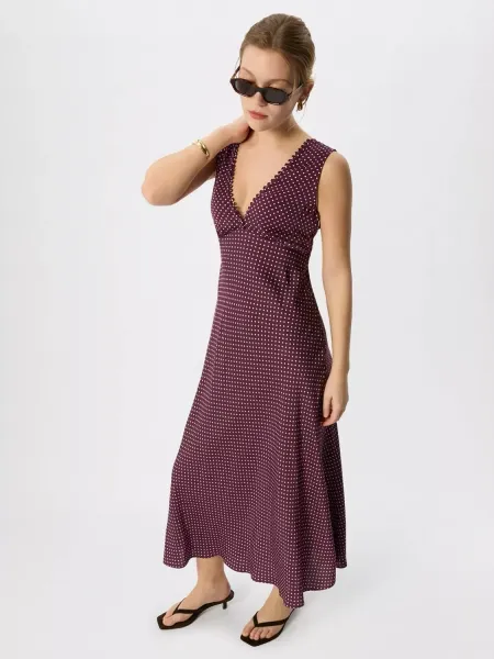 Whistles Sleeveless Spot Print Midi Dress