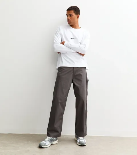 Grey Relaxed Cargo Trousers