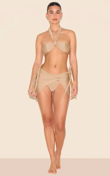 Stone Knot Detail Mini Beach Skirt