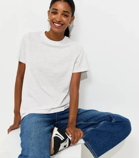 Grey Marl Cotton T-Shirt