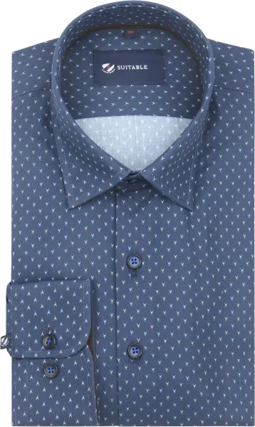 Suitable Shirt Arrow Navy Blue Dark Blue size 38