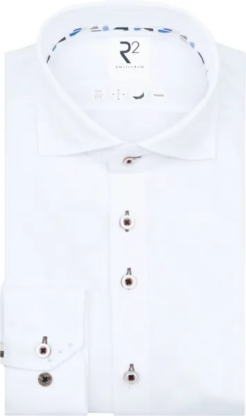 R2 Shirt Technical Knitted Dobby White size 38