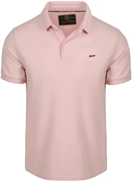 Superdry Polo Pique Pink maat L