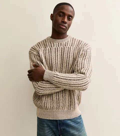 Stone Regular Cable Knit Jumper