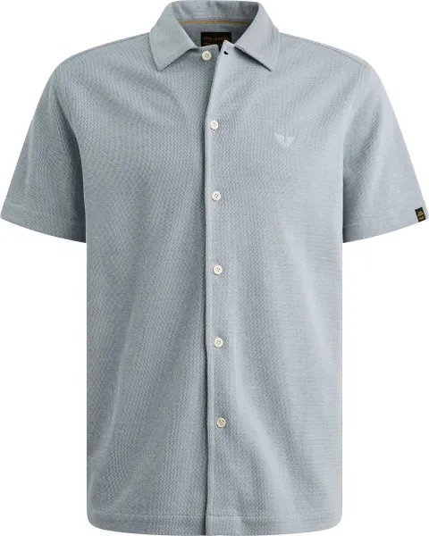 PME Legend Short Sleeve Shirt Jersey Interlock Rain Washed Light blue Blue maat 3XL