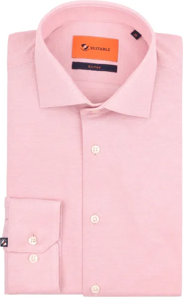 Suitable Shirt Knitted Pique Pink size 38