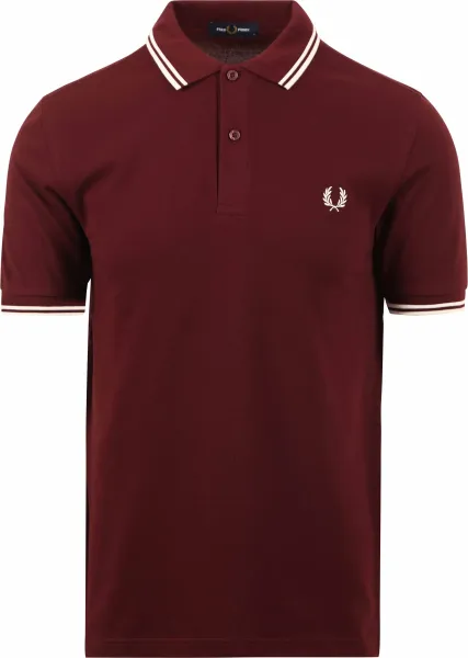 Fred Perry Polo M3600 Bordeaux Burgundy Red maat L