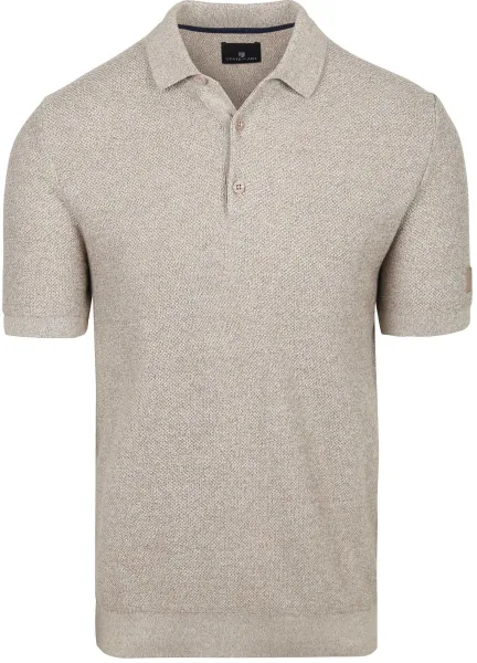 State of Art Knitted Polo Beige maat L