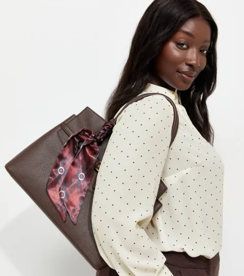 Plus Size Cream Polka Dot Gold Button Detail Blouse Curves