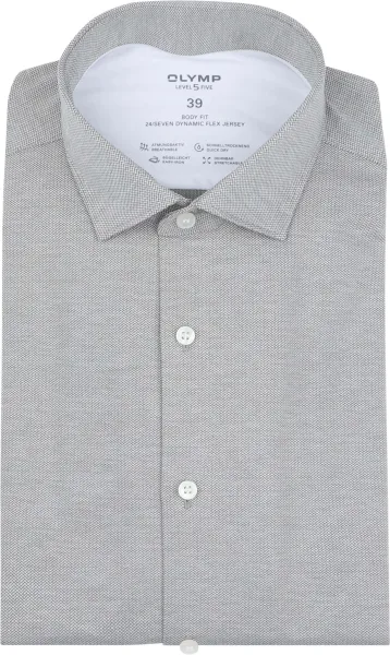 OLYMP Shirt Level 5 24/Seven Grey Green size 37