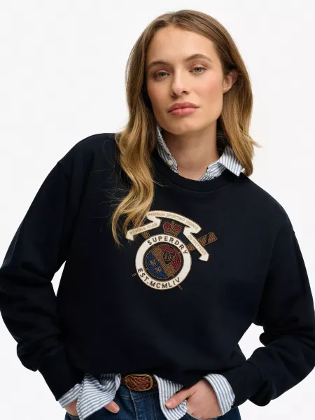 Superdry Crest Loose Crew Sweatshirt