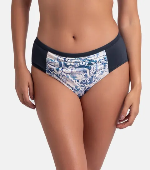 Ink Floral Print Hipster Bikini Bottoms