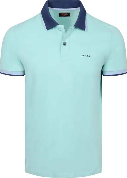 NZA Polo Foxton Piqué Pale Leaf Light blue Green maat 3XL