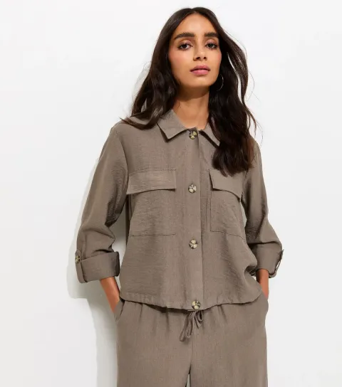 Brown Flap Pocket Shirt