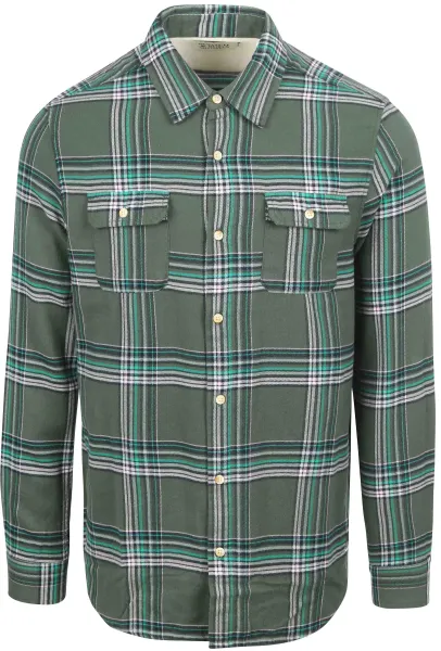 Scotch and Soda Flannel Shirt Green maat M