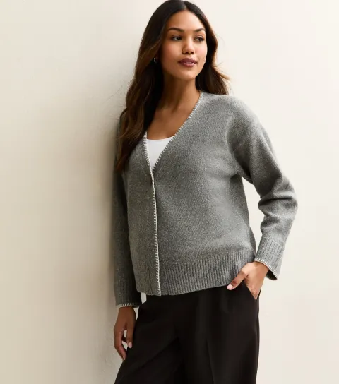 Maternity Mid Grey Single Button Cardigan