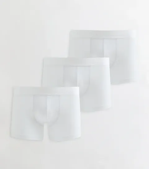 Mens Pack Of 3 White Boxers