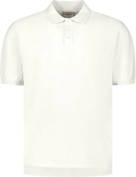 No Excess Knitted Slub Polo Shirt Off-White Beige maat 3XL