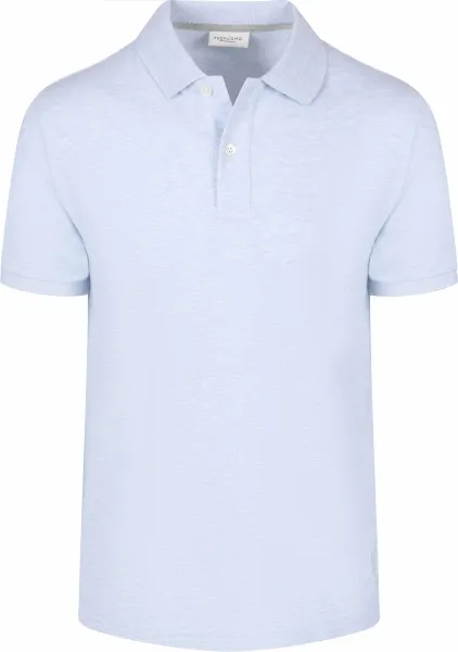 Profuomo Piqué Polo Shirt Melange Light Light blue Blue size L