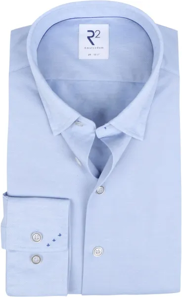 R2 Shirt Uni Light Light blue Blue size 37