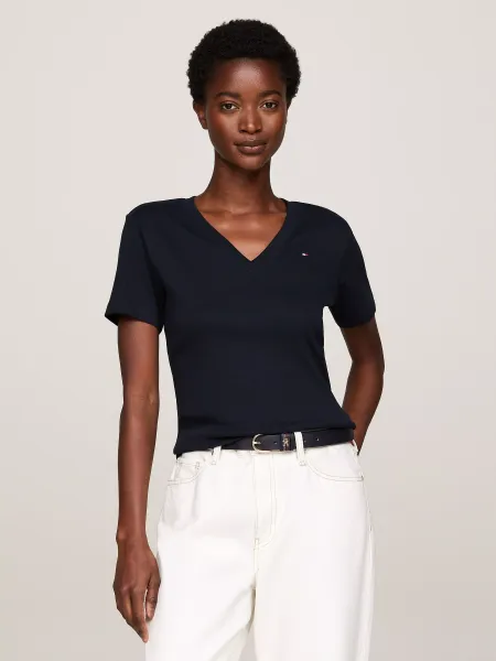 Tommy Hilfiger Ribbed Slim V-Neck T-Shirt