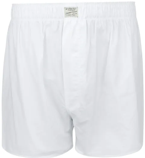 Steppin' Out Boxershort Solid Poplin White maat L