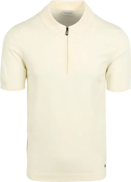 No Excess Half Zip Polo Shirt Off Off-White White maat M