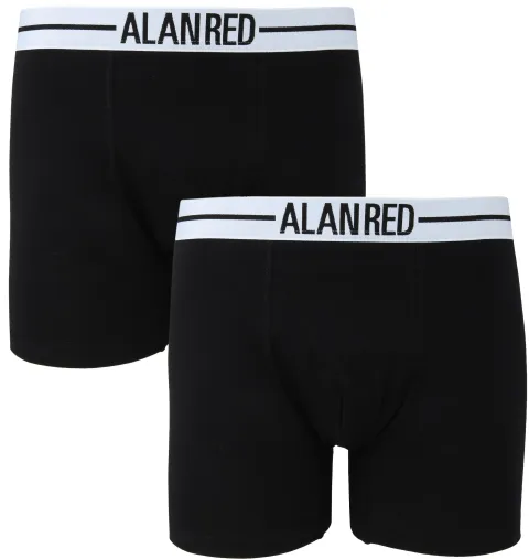 Alan Red Boxer Shorts 2-Pack Black maat L